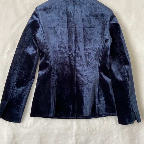 Phillip Lim 3.1 Tailored Blue Velvet Blazer - Picture 12 of 15
